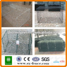 hot dipped galvanized PVC coated weave mesh gabion box